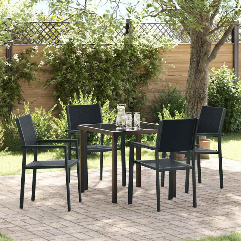 4 - Person Patio Dining Set with, 73cm H x 80cm W x 80cm D