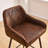 Vintage Suede Bar Stools with Armrest-1581318933