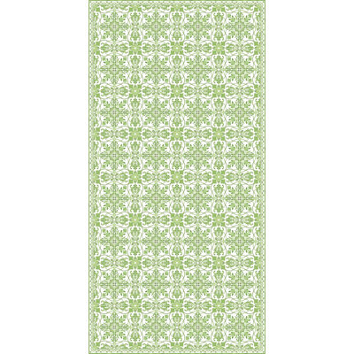  Geometric Vinyl Area Mat in Green
