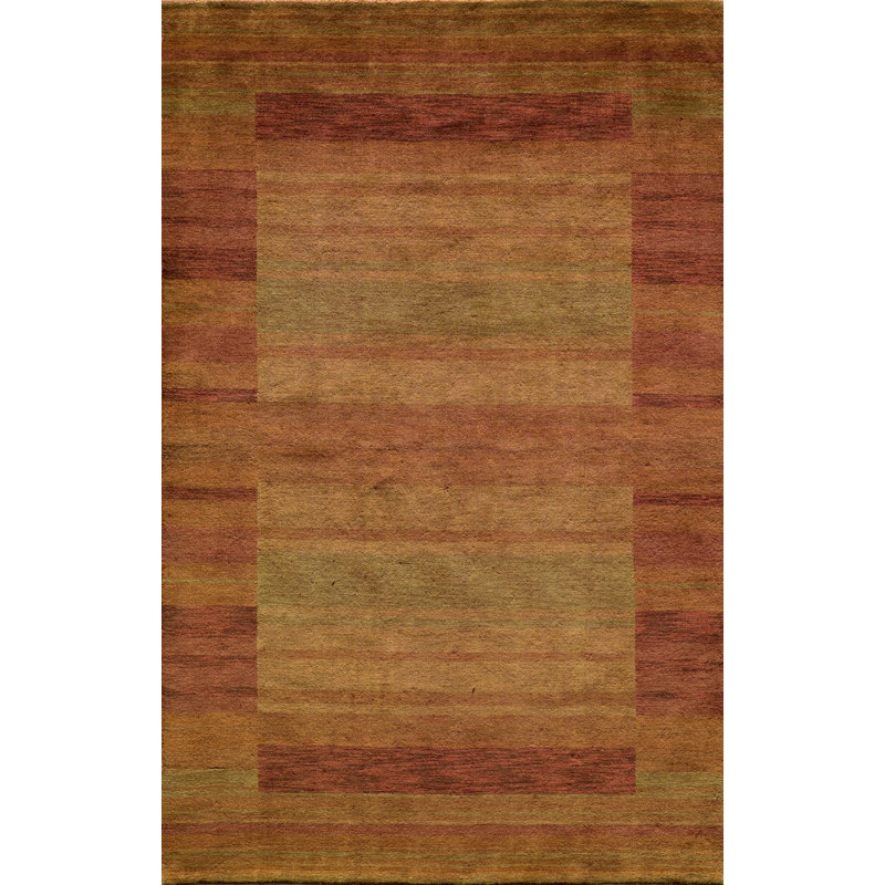 Tapis géométrique en laine tissé à la main Donaghy, Rectangle 8 pi x 11 pi