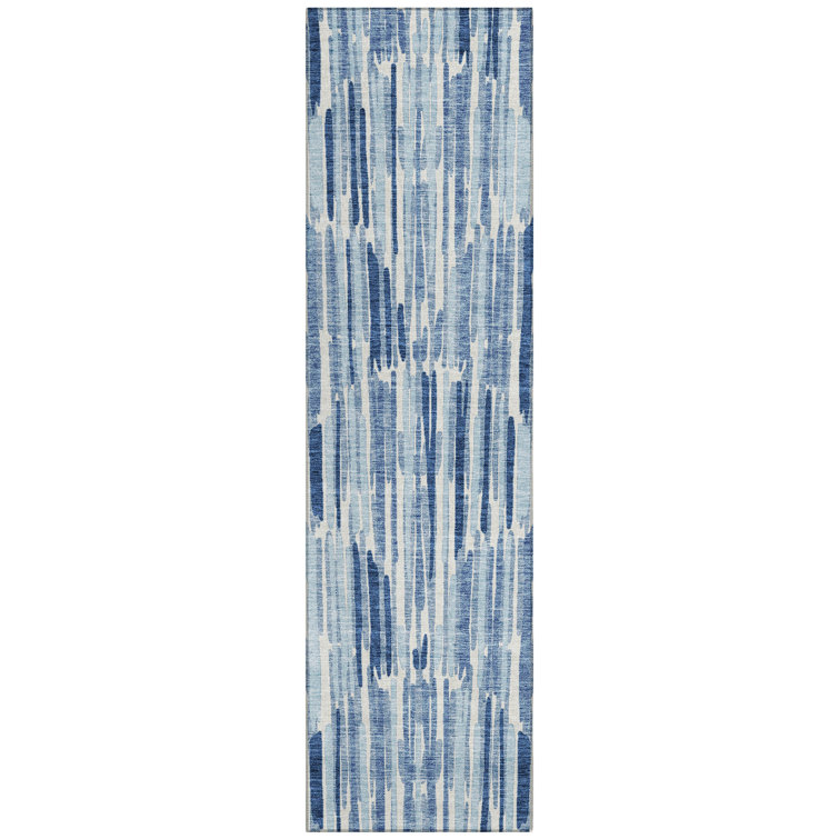 Neysa Flatweave Washable Striped Indoor / Outdoor Rug