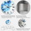 Rose et encre bleue, art liquide - horloge murale moderne-1765439619
