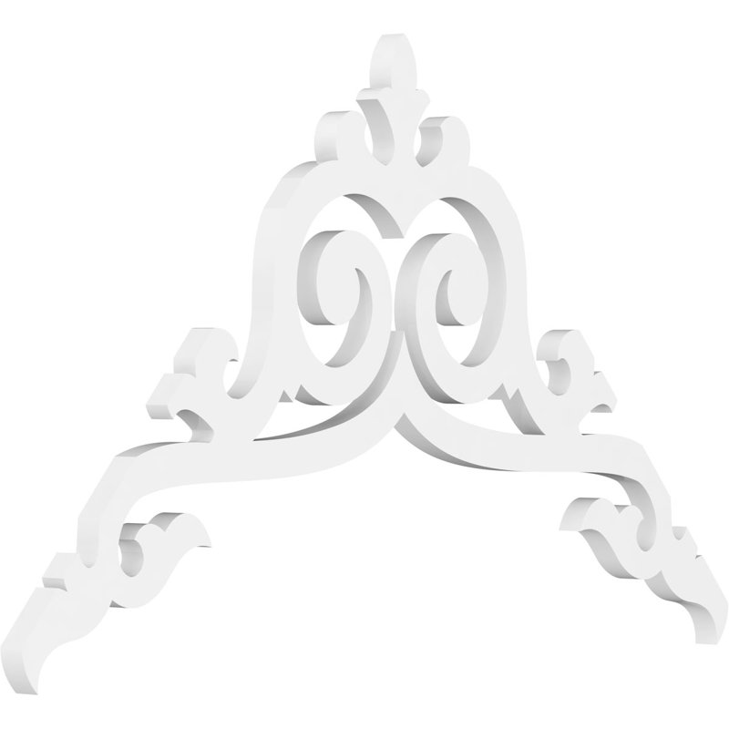 Pignon en PVC de qualité architecturale Baile, H 21 po x l 36 po x P 1 po, 14 / 12