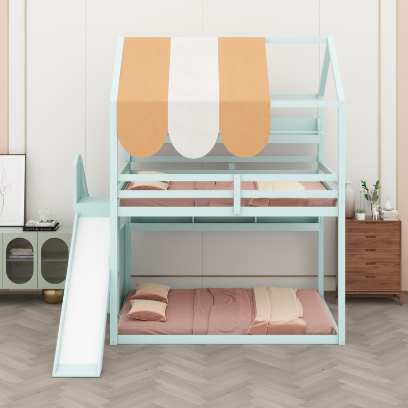 Lit House avec auvent, Vert clair