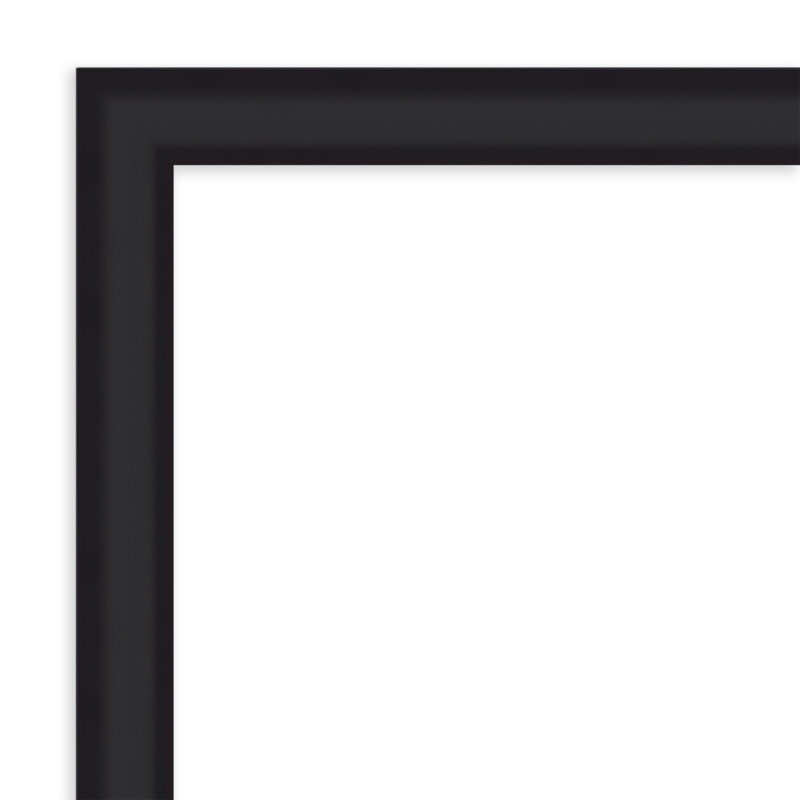 Oliver Narrow Non-Beveled Wood Framed Full-Length Floor Leaner Mirror, Black