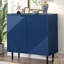 Armoire d'appoint moderne minimaliste Mirod avec tablettes réglables et porte géométrique élégante