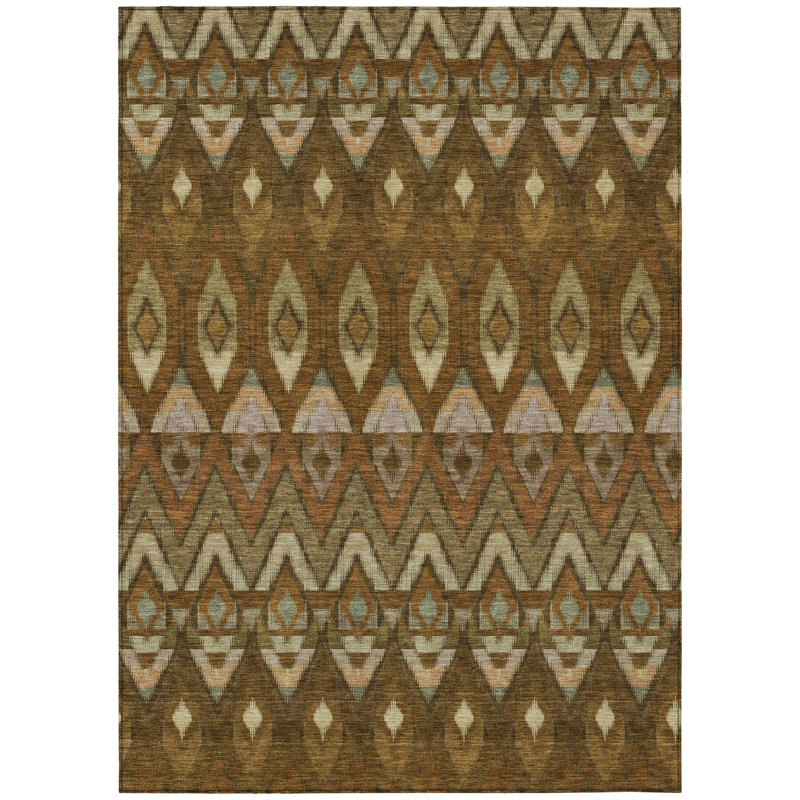 Tapis intérieur beige 8 pi x 10 pi beige et artichaut