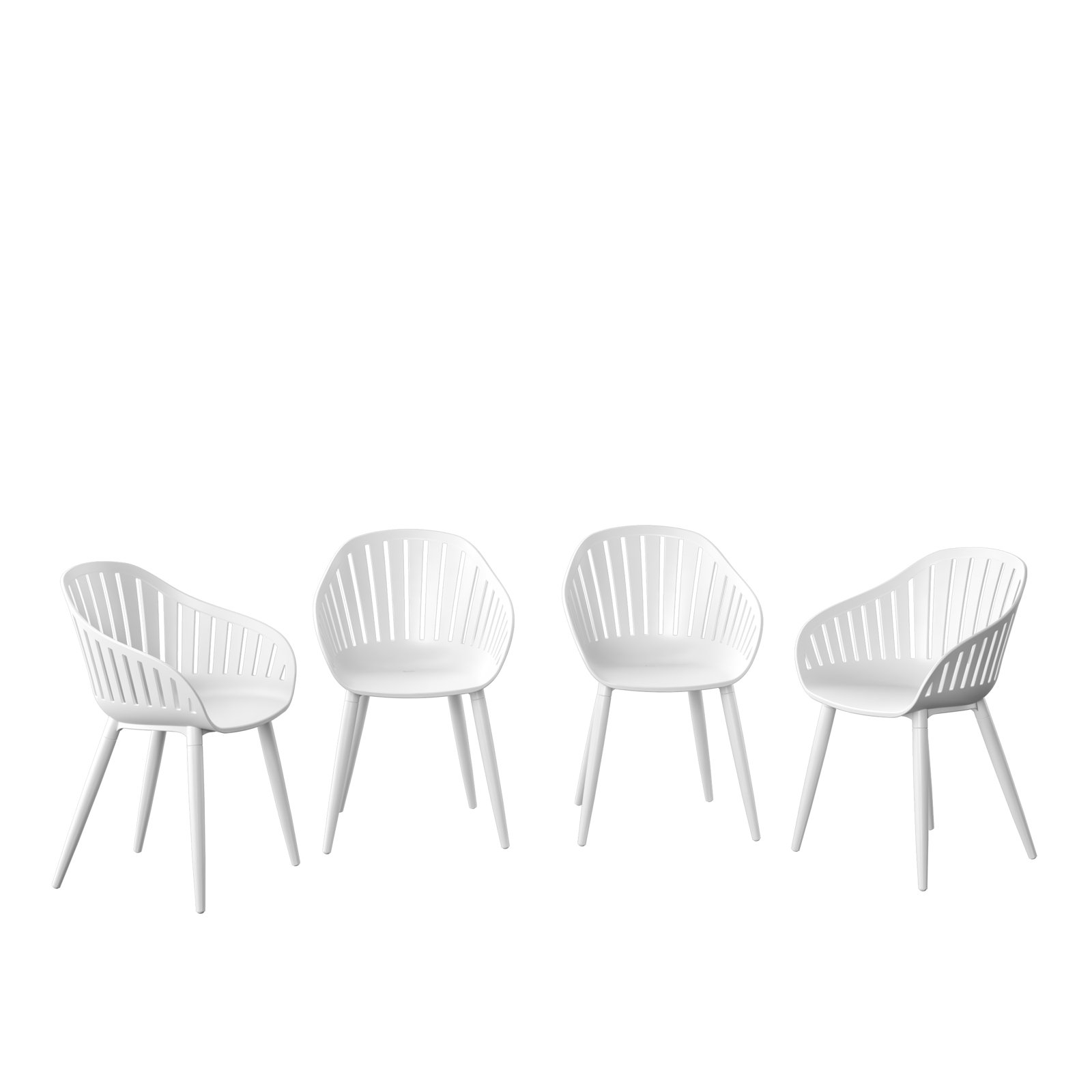 Anautica 88" Eucalyptus Patio Dining Set, White