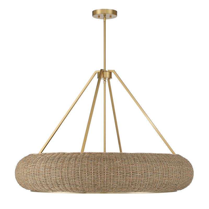 Gaia 6-Light Pendant in Warm Brass by Breegan Jane, Warm Brass