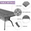 Ensemble de salle à manger d'extérieur en aluminium coulé 68,9 po L 35,43 po avec trou pour parasol et coussins bruns Vasilisa-2000082635
