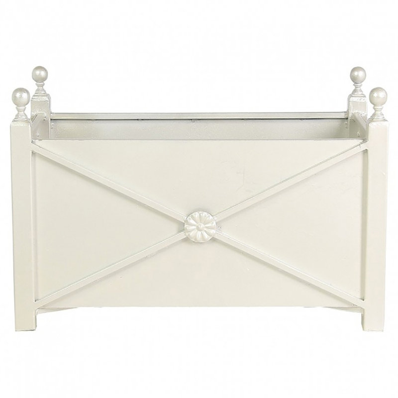 Medallion Metal Elevated Planter, 17" H x 28" W x 16" D