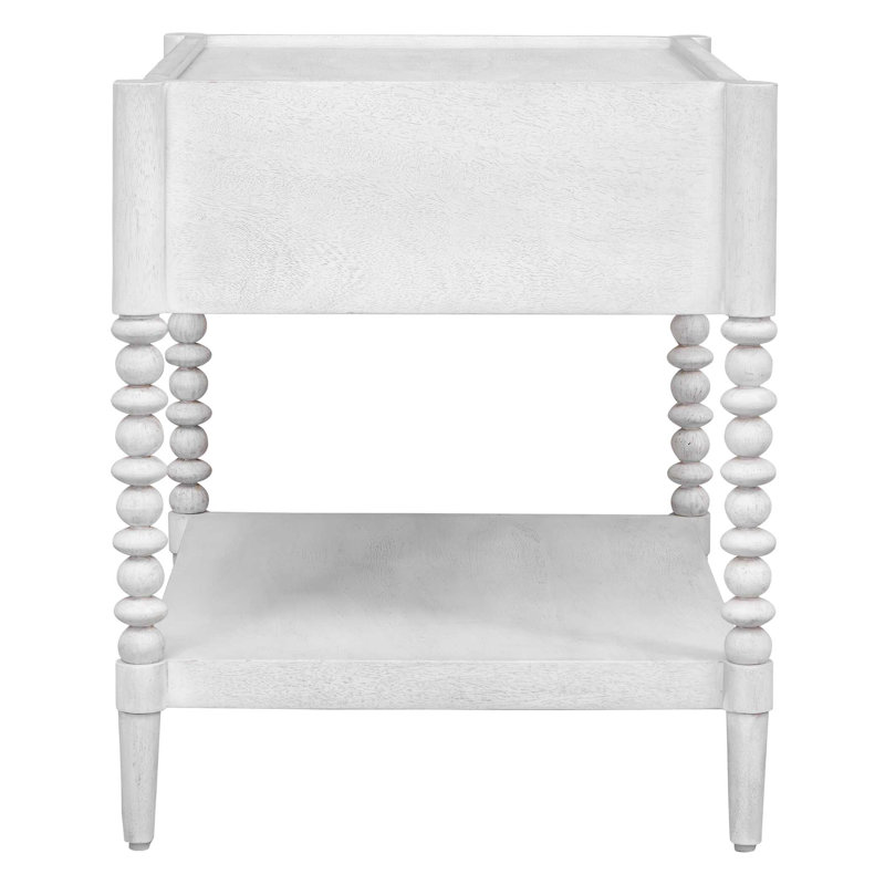 Table d'appoint Uttermost Bales blanc cassé