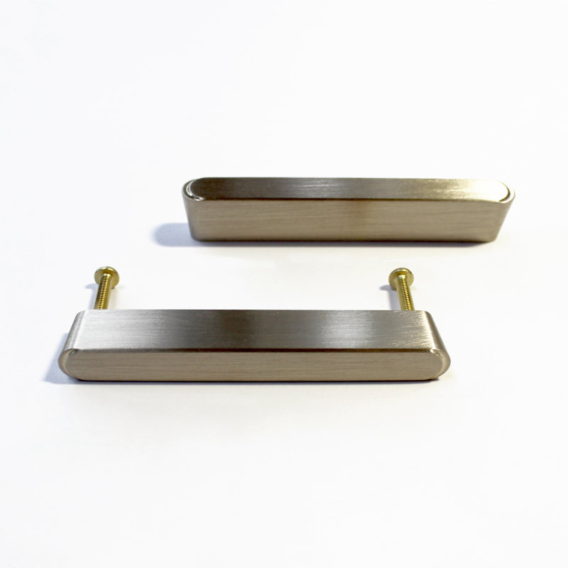 Lunar Eclipse Brass Bar Pull, 3 9/16", Brushed Brass