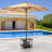 Sunveer Metal Patio Outdoor Side End Table with Umbrella Hole