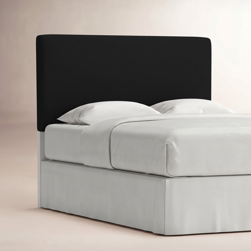 Tête de lit tapissier Hetherington, Très grand, Velours performance noir classique