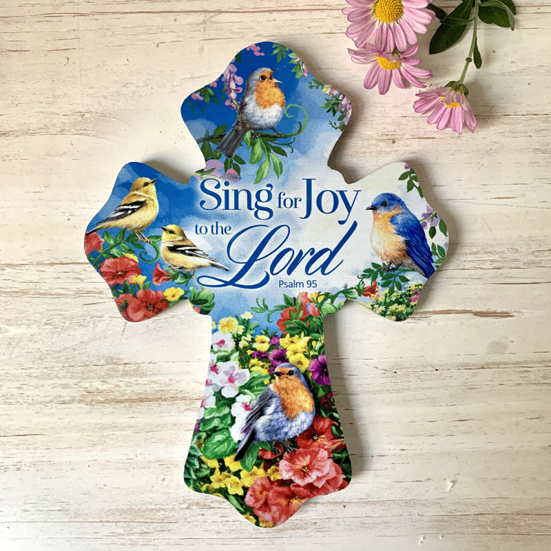Sing For Joy Wooden Cross