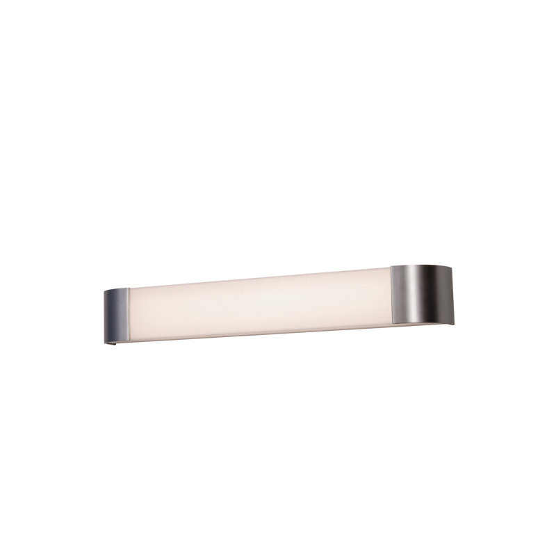 Applique murale pour salle de bain 1 lumière DEL Quon, Nickel satiné