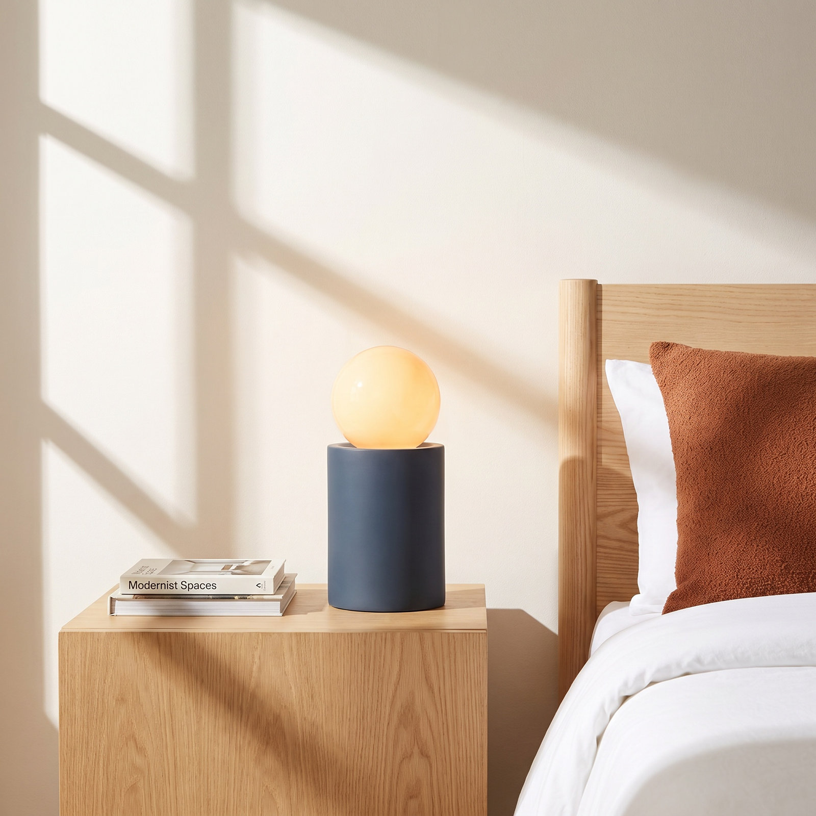 Rachid Ceramic Torchiere Lamp, 11.5" H x 5.5" W x 5.5" D, Midnight Sky