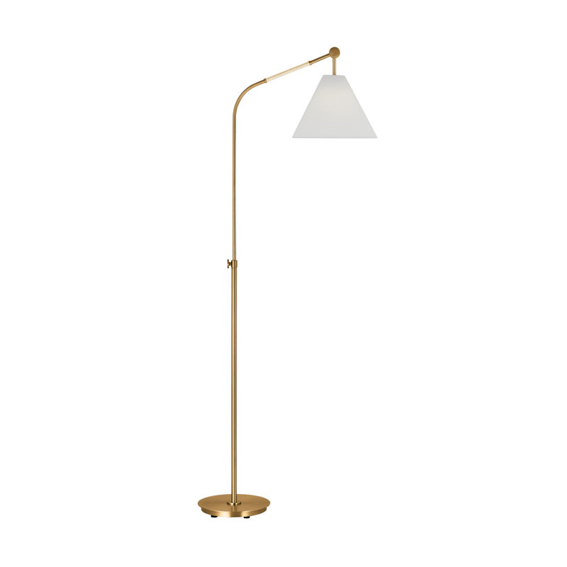 Remy Task Floor Lamp, Burnished Brass