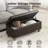41" Wide Faux Leather Upholstered Storage Bench-175698345-178748213