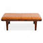 Banc en cuir brun clair Maddox Mid-Century