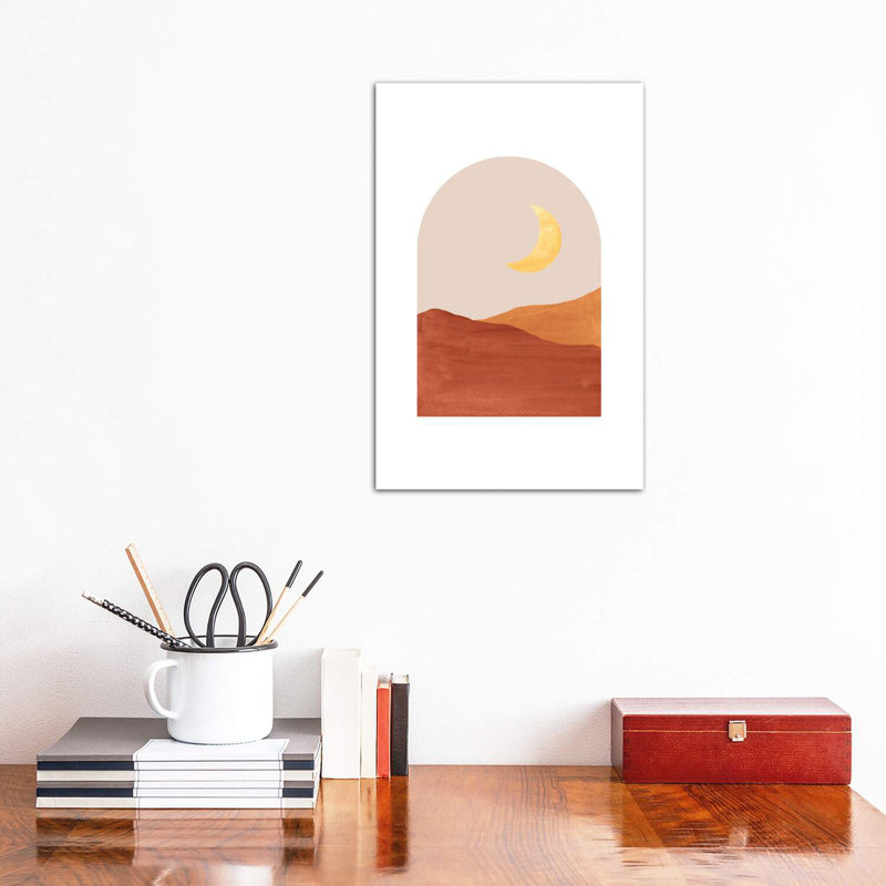 Abstract Night Landscape by Whales Way - Wrapped Canvas Painting, 45.72cm H x 30.48cm W x 1.91cm D
