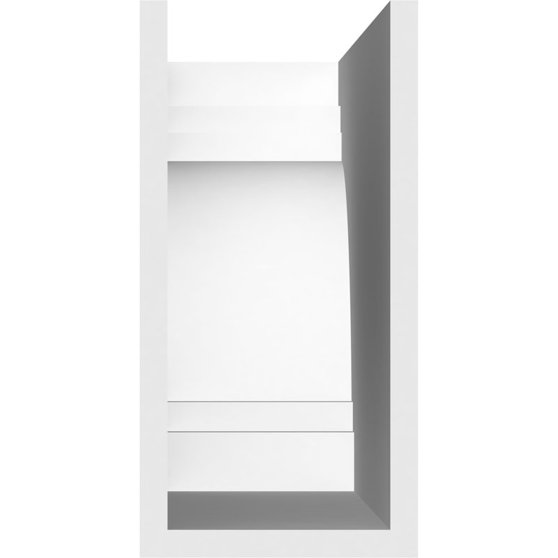5"W x 10"H x 24"L Standard Pescadero Architectural Grade PVC Rafter Tail, 10"H x 5"W x 24"D