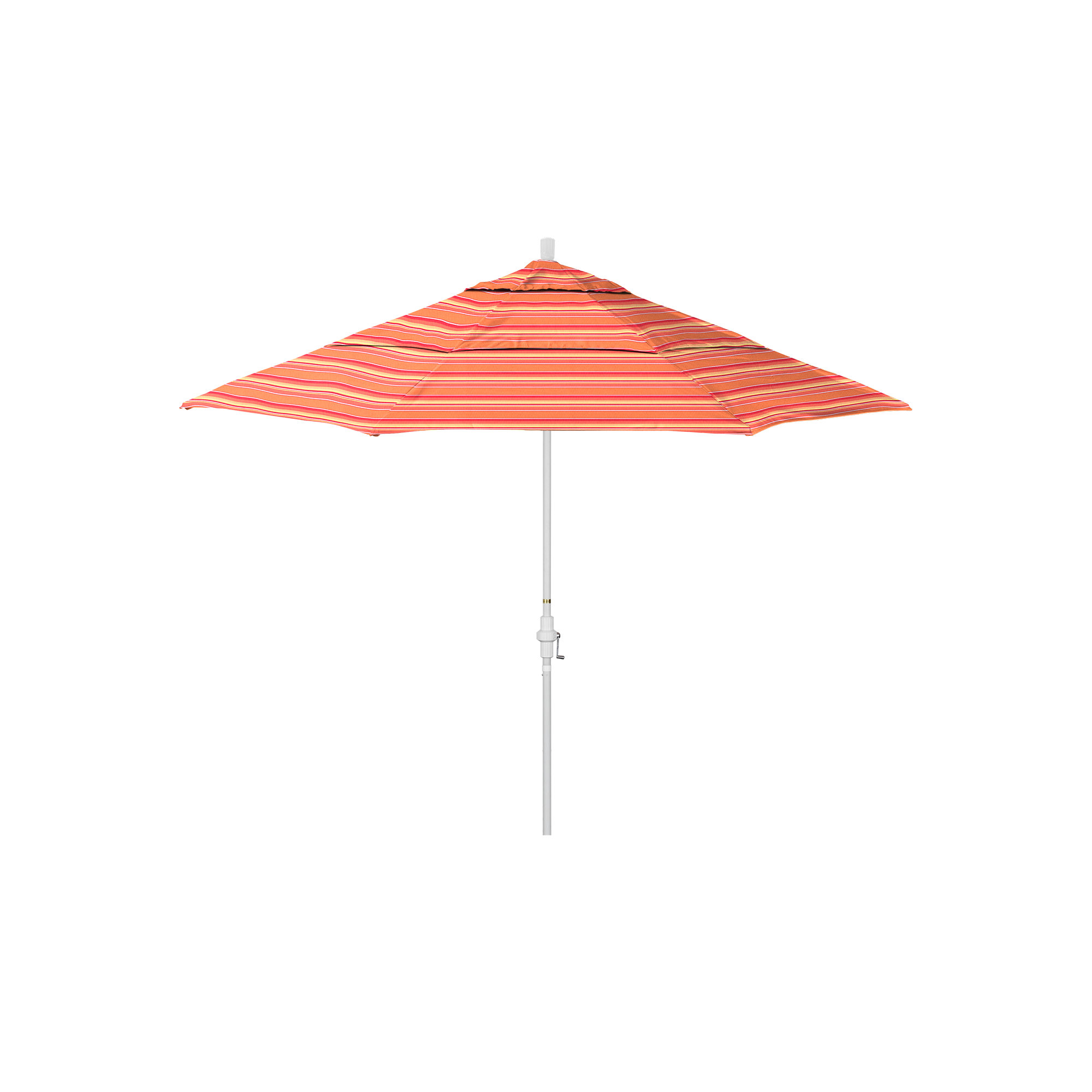 Broadmeade 132'' Sunbrella® Outdoor Umbrella, Dolce Mango Stripe Sunbrella®, Matted White