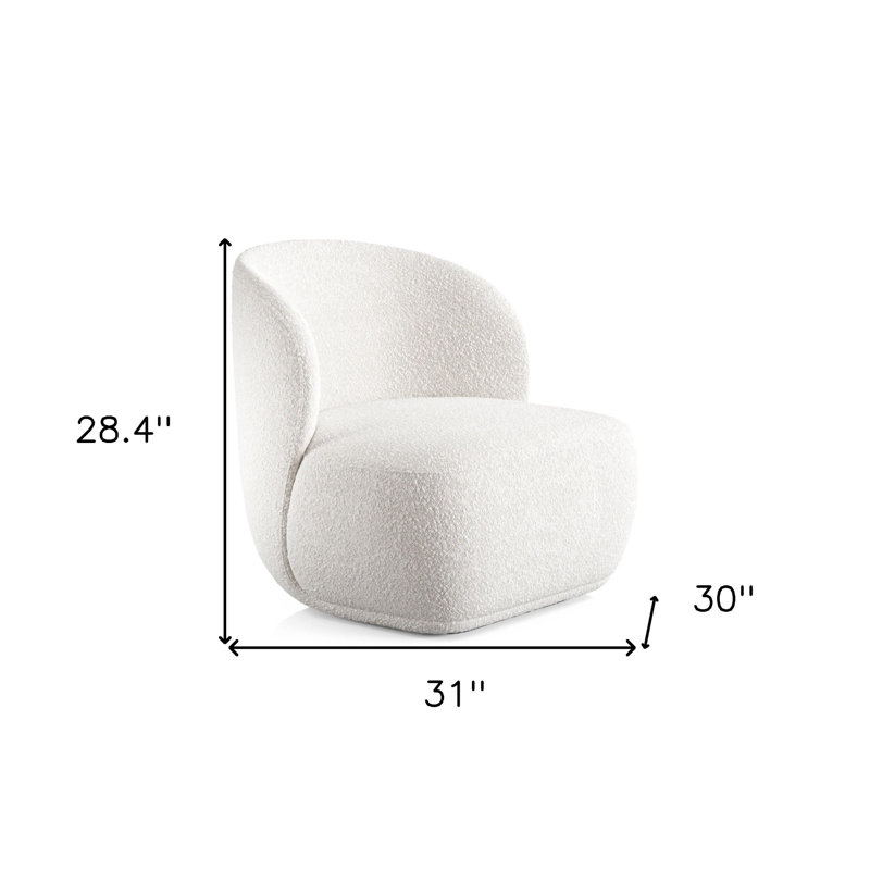 Fauteuil à oreilles 31 "blanc Boucle