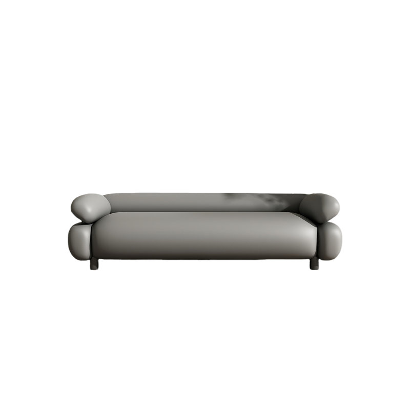 Banc rembourré polyvalent en cuir, Gris