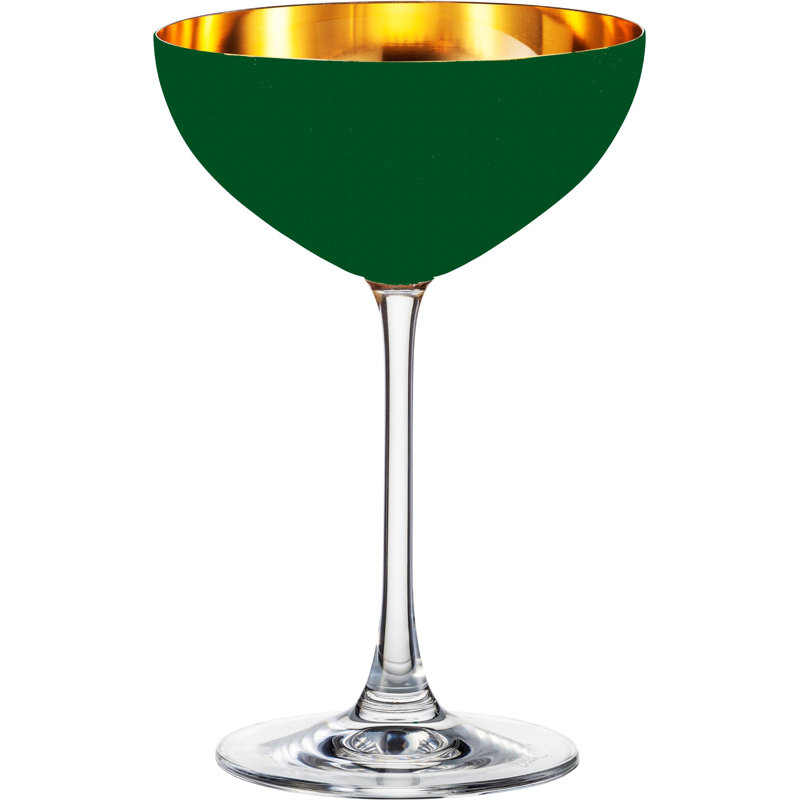 Verres à champagne 24 carats Oro24K, Vert