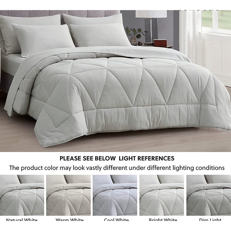 Full Black Microfiber Geometric Bed in a Bag Set