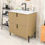 Meuble-lavabo Ã©lÃ©gant avec design cannelÃ© et lavabo-1593975005
