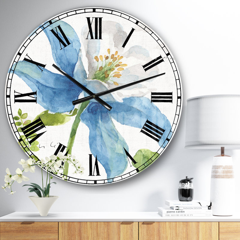 Horloge murale traditionnelle Blue Columbine, Moyen