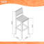 Tabouret de bar en bois Rafael