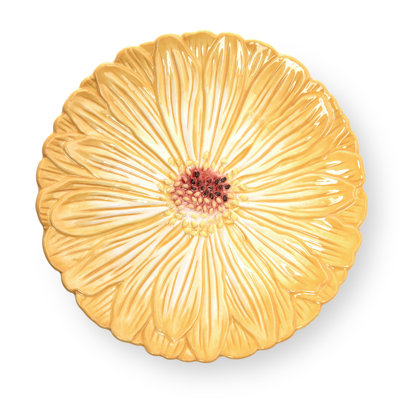 Assiette à dessert marguerite jaune
