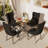 5-Piece Round Glass Dining Table Set-1522402577-1522402568-1522402575