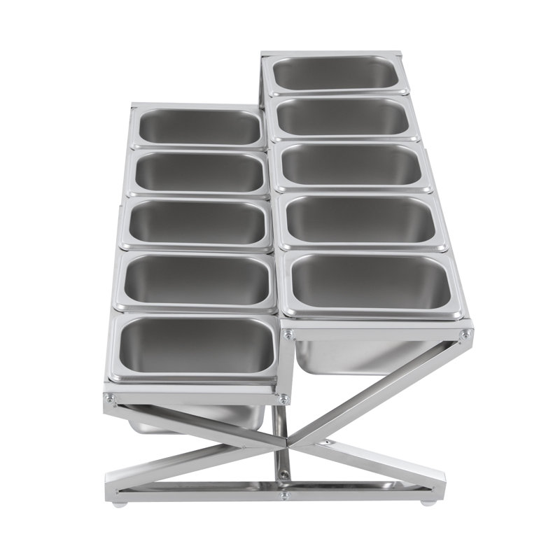 Over-The-Panel Stainless Steel Spice Rack with Adjustable Racks