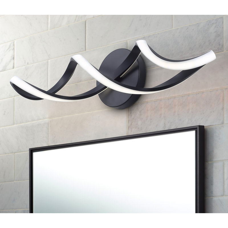 Anquan 1-Light LED Vanity Light, Black