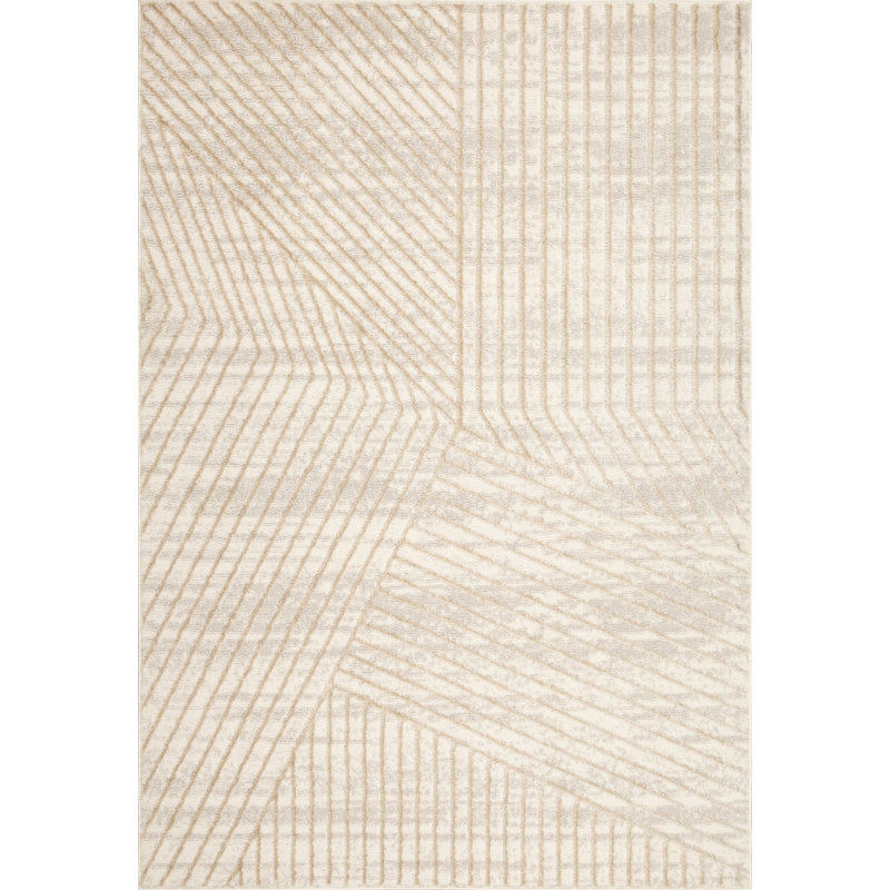 Tanja Collection Modern Geometric Area Rug, Rectangle 5'3" x 7'8"
