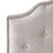 Contemporary Style Headboard In Grey - Queen & Full Sized With Button Tufting And Nailhead Details Fabric Upholstered Assembly Required Grandeur Dazzling Accents