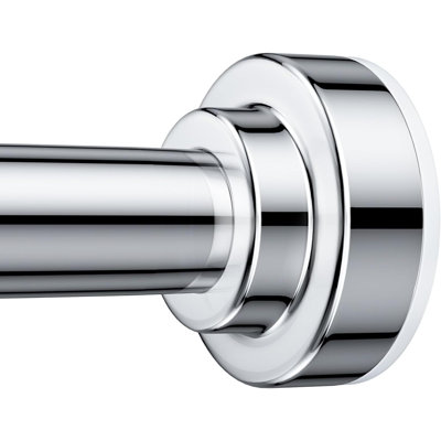 Tringle de rideau de douche à ressort à tension réglable Tringle à rideau de douche antirouille antirouille pour salle de bain sans perçage, ne s'affaisse jamais Facile à utiliser
