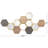 Wood Honeycomb Geometric Brown Wall Decor with Mirrors