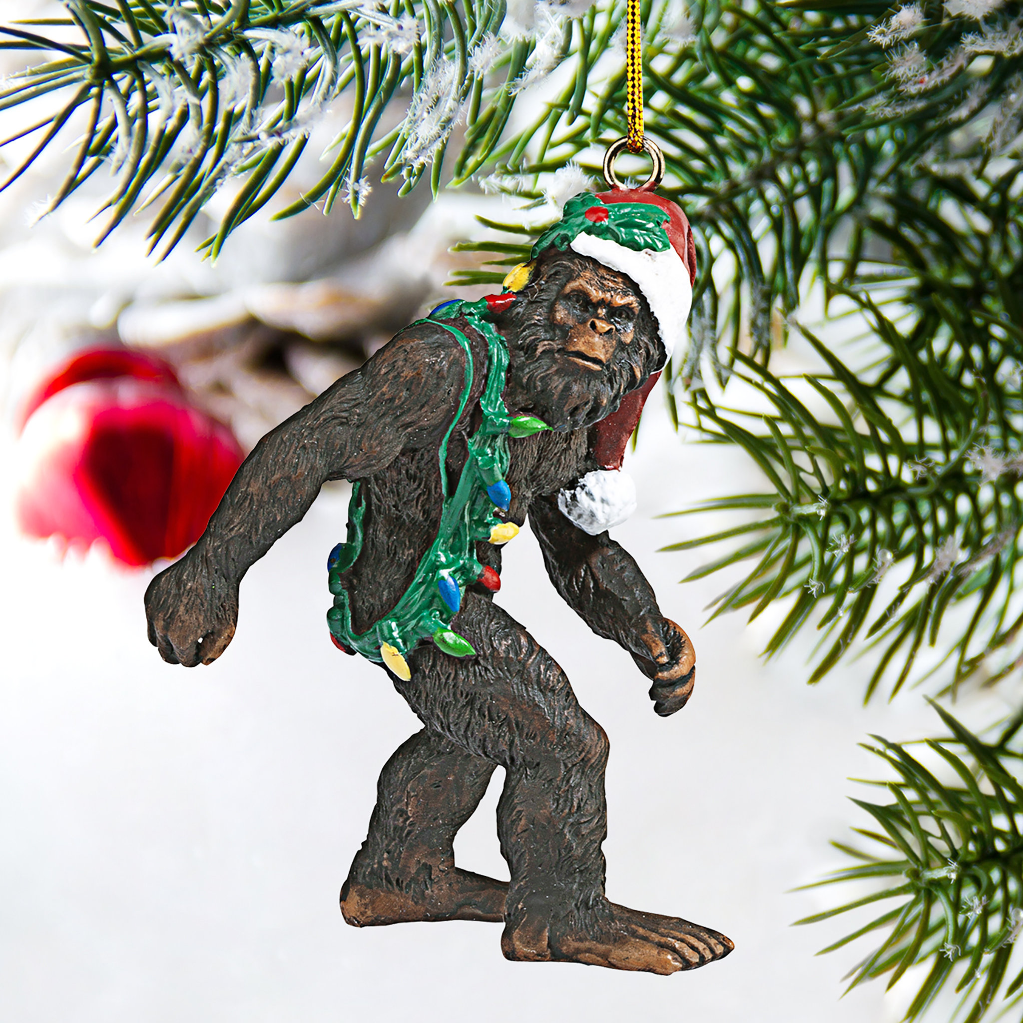 Design Toscano 15 in. H Bigfoot the Bashful Yeti Tree Sculpture