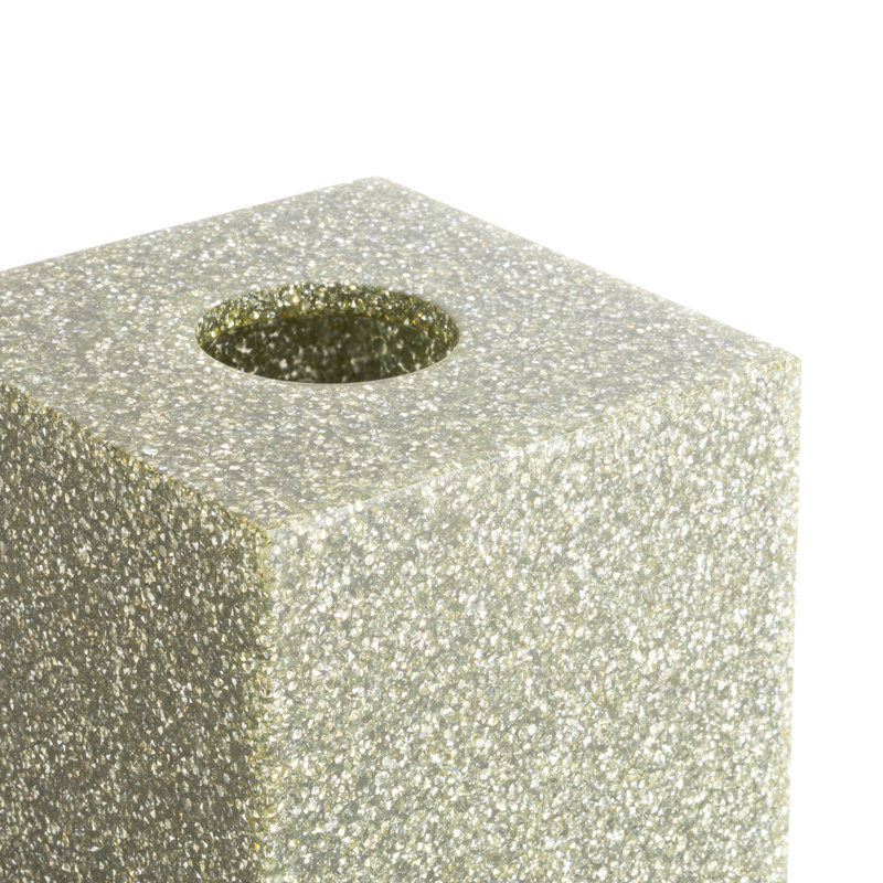 Porte-boîte à mouchoirs lumineux | Élégante résine incrustée de strass | Rangement pour salle de bain et rangement, Argent