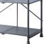 Console bronze foncé et noir sableux - 3 niveaux, décoration pliable de style industriel avec 3 tablettes pliables, design métallique et synthétique