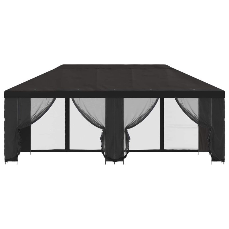 Vidaxl Gazebo Polyester And Steel, Anthracite, 276.5cm H x 600cm W x 300cm D