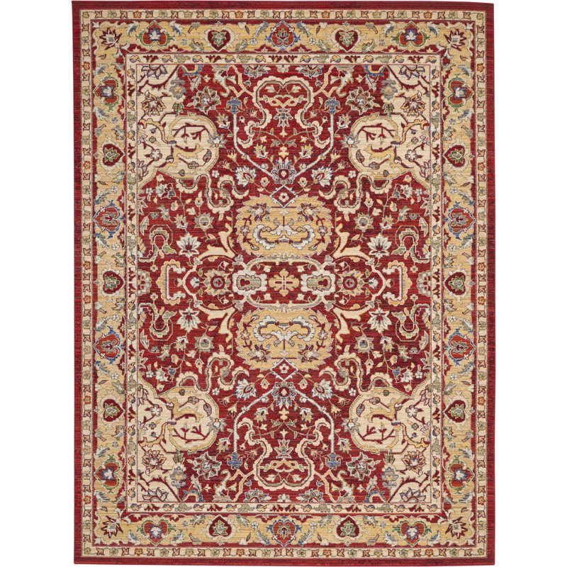 Tapis rouge Nakisha Oushak, Rectangle 8 pi 6 po x 11 pi 6 po