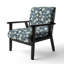 Chaise d'appoint florale Cobalt-6885843
