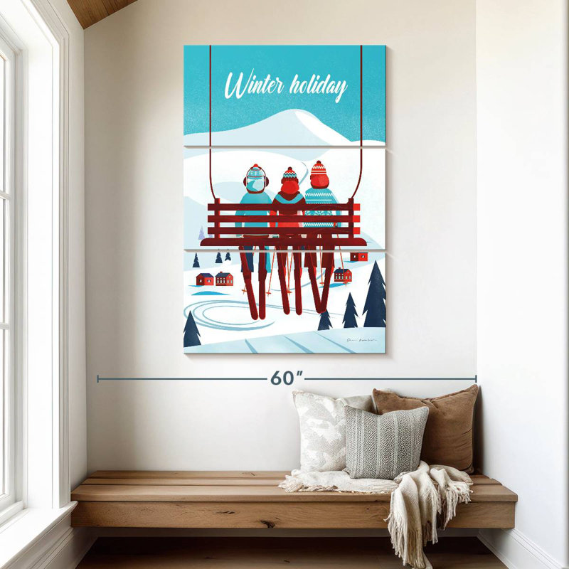 Vacances d'hiver, H 50 po x l 32 po